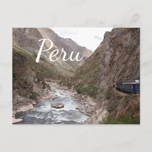 Inca-trein naar Machu Picchu in het Peru-briefkaar Briefkaart (Voorkant)