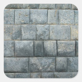 Inca-wand Vierkante Sticker (Voorkant)