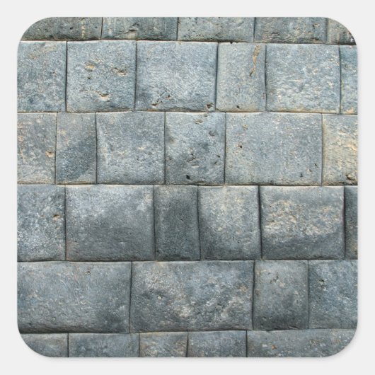 Inca-wand Vierkante Sticker (Voorkant)