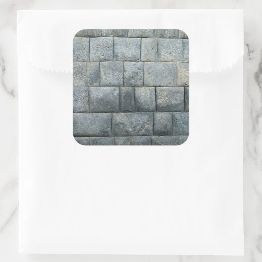 Inca-wand Vierkante Sticker (Tas)