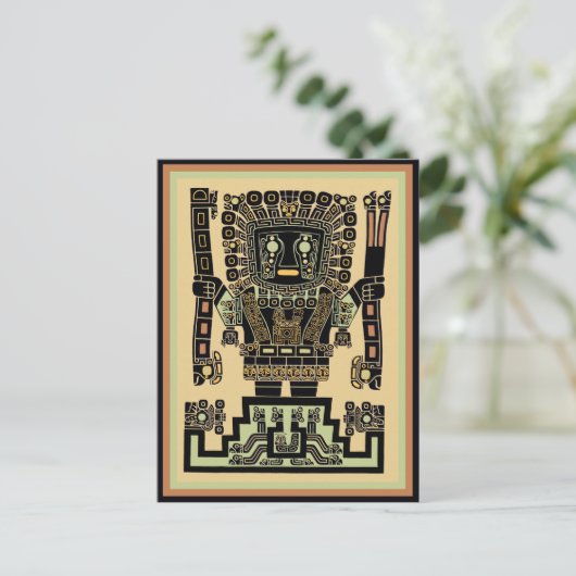 Inca Warrior God Briefkaart (Staand voorkant)