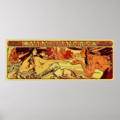 Inca wine Alphonse Mucha remake horizontal Poster (Voorkant)