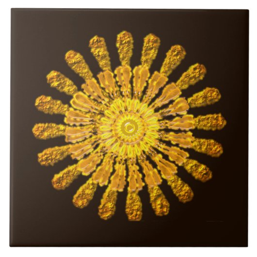 Incan sun god tegeltje (Voorkant)