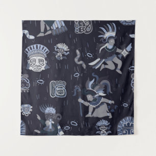 Incancultuur: naadloos grafisch patroon wandkleed