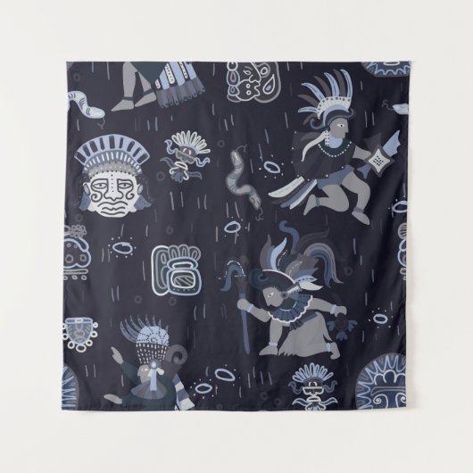 Incancultuur: naadloos grafisch patroon wandkleed (Voorkant)