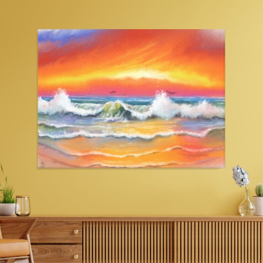Incandescentie - Waterverf art Canvas Afdruk (Insitu (Woonkamer))