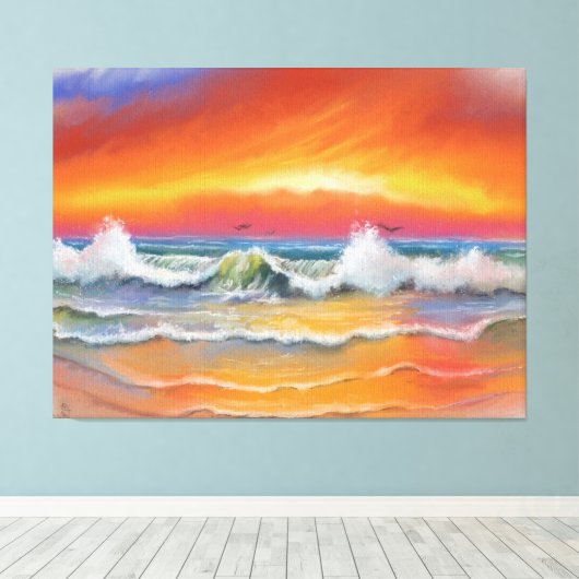 Incandescentie - Waterverf art Canvas Afdruk (Insitu (Houten vloer))