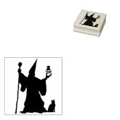 Incantation wizard silhouet art stempel (Gestempeld)