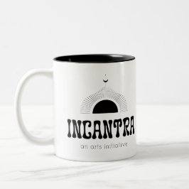 incantra hoofdlogo (licht-op-donker) tweekleurige koffiemok