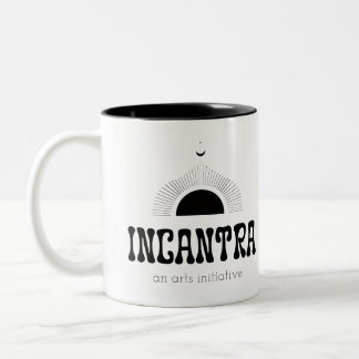 incantra hoofdlogo (licht-op-donker) tweekleurige koffiemok
