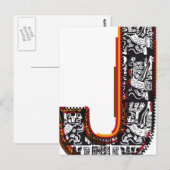 Inca's font, Letter J Briefkaart (Voorkant / Achterkant)