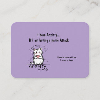 Incase of a Panic Attack Business Card Visitekaartje