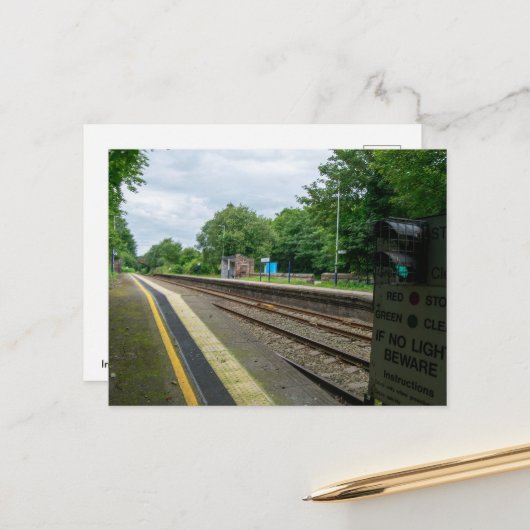 Ince and Elton Railway Station Briefkaart (Voorkant / Achterkant in situ)