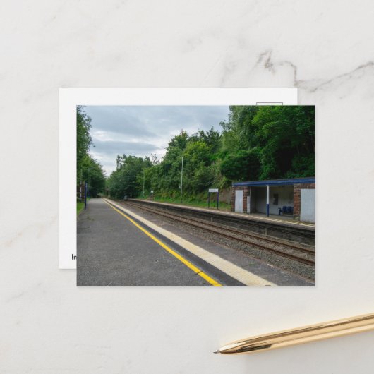 Ince and Elton Railway Station Briefkaart (Voorkant / Achterkant in situ)