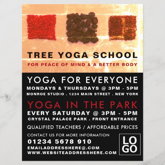 Incense Squares, Yoga Class Adverteren Flyer (Voorkant)