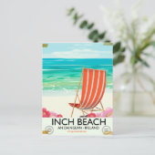 Inch Beach, An Daingean - ierland reisposter Briefkaart (Staand voorkant)