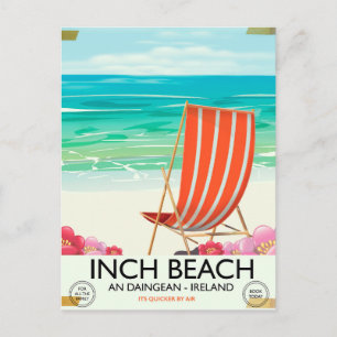 Inch Beach, An Daingean - ierland reisposter Briefkaart