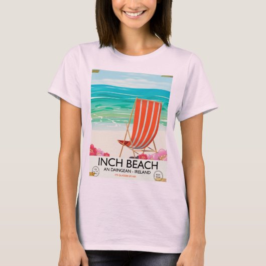 Inch Beach, An Daingean - ierland reisposter T-shirt (Voorkant)