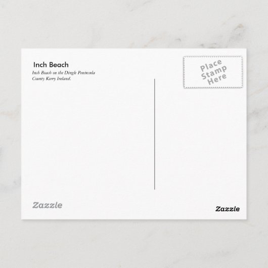 Inch Beach Briefkaart (Achterkant)