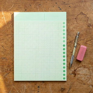 (Inch Geruit Vierkant) Groen Blanco Raster Grafiek Notitieblok