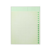 (Inch Ruled Squared) Green Blank Grid Graph Paper Notitieblok (Linkerzijde)