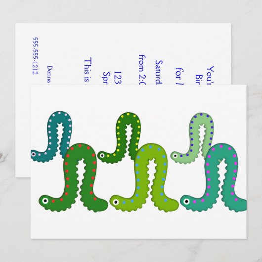 Inch Worm Drill Team Kaart (Voorkant / Achterkant)