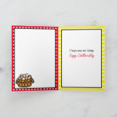 Inchecken bij een vriend Funny Chicken Kaart (Binnen)