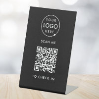 Inchecken QR-code | Zwarte zakelijke Logo