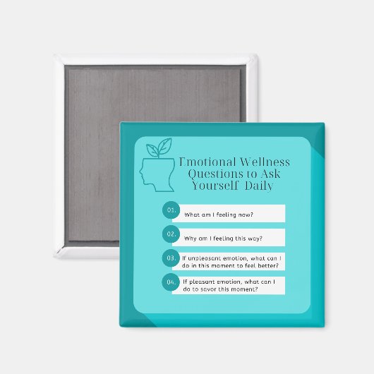 Inchecken van emoties magneet (Voorkant / Achterkant)