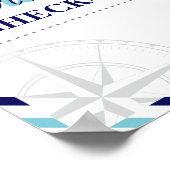 Inchecken van marinevliegtuigen Blue Travel Airpla Poster (Hoek)