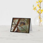 Inchecken - Vogelnoot Kaart (leeg) (Gele Bloem)