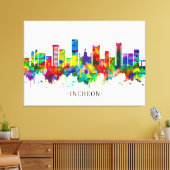 Incheon South Korea Skyline Canvas Afdruk (Insitu (Woonkamer))