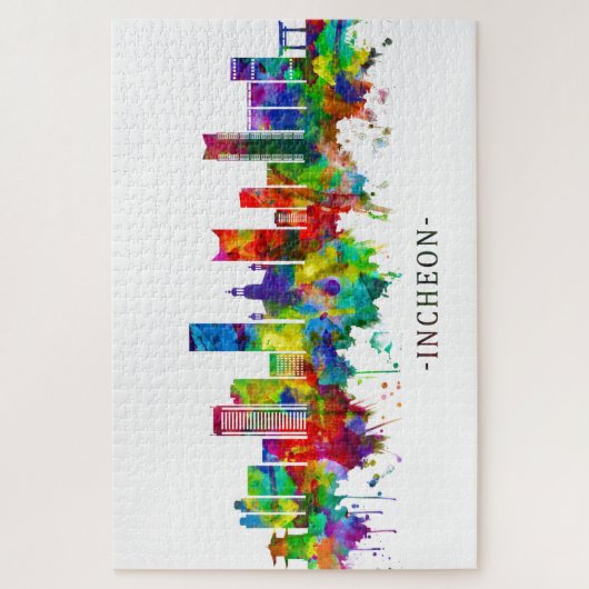 Incheon South Korea Skyline Legpuzzel (Verticaal)