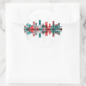 Incheon South Korea Skyline Ronde Sticker (Tas)