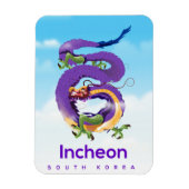 Incheon Zuid-Korea Draak Magneet (Verticaal)