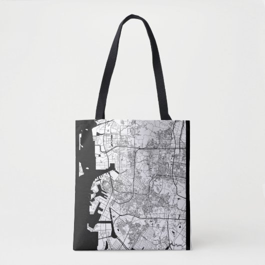 Incheon Zuid-Korea Kaart Tote Bag (Voorkant)