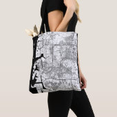 Incheon Zuid-Korea Kaart Tote Bag (Dichtbij)
