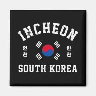 Incheon Zuid-Korea T-shirt Magneet