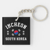 Incheon Zuid-Korea T-shirt Sleutelhanger (Achterkant)