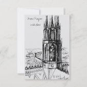 Incl uit de vrije hand tekening Uit Praag met Lief Bedankkaart (Voorkant)