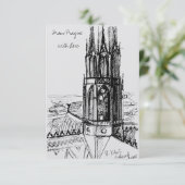 Incl uit de vrije hand tekening Uit Praag met Lief Bedankkaart (Staand voorkant)