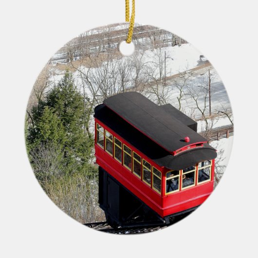 Incline-installatie Pittsburgh Keramisch Ornament (Voorkant)