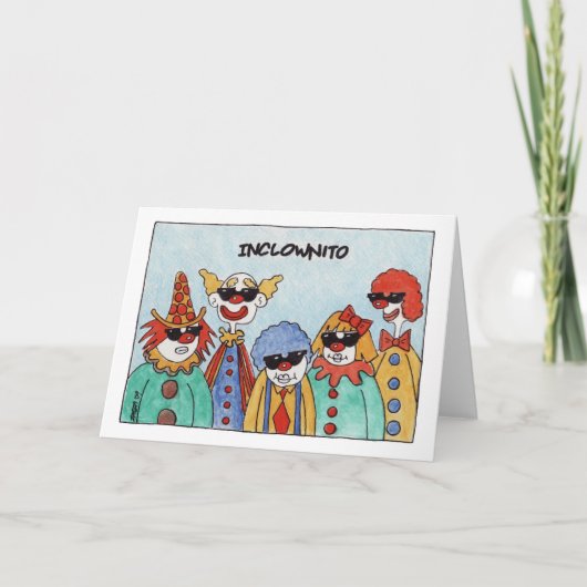 Inclownito (Greeting Card) Kaart (Voorkant)