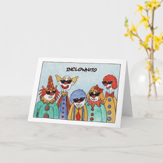 Inclownito Kaart (Gele Bloem)