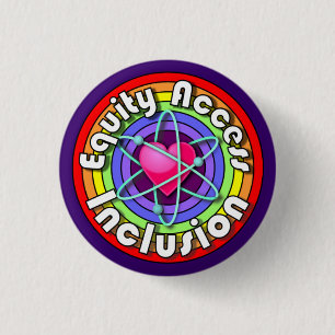 Inclusie aandelentoegang! Rainbow-hartslagpen Ronde Button 3,2 Cm