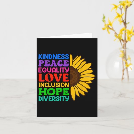 Inclusie Aanvaarding Vriendelijkheid Solidariteit  Kaart (Gele Bloem)