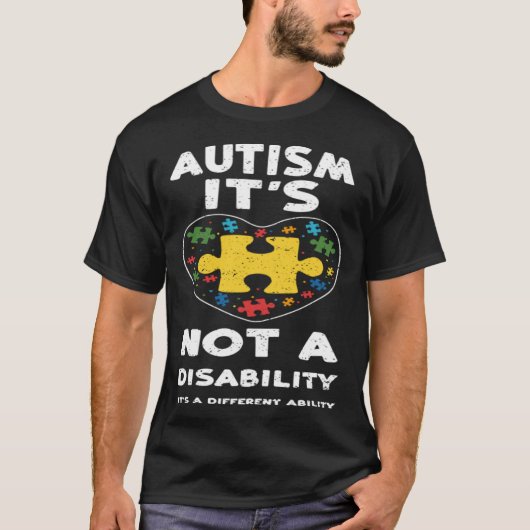 Inclusie Autisme Het is geen handicap Autisme AWA T-shirt (Voorkant)