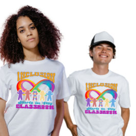 Inclusie begint in mijn klaslokaal Autisme Bewustz T-shirt