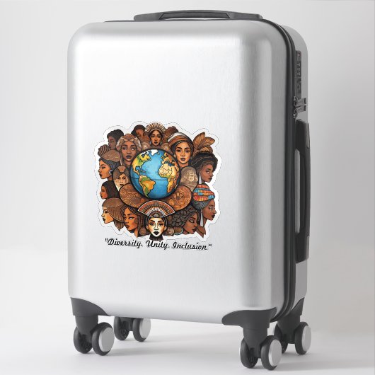 "Inclusie door middel van kunst" Sticker (Koffer)