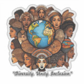 "Inclusie door middel van kunst" Sticker (Voorkant)